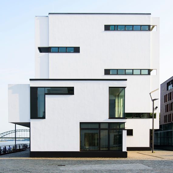 Teaser für Werbemöglichkeiten im Rheinauhafen. Architekturbild home4